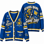 Chaotic Club Custom Mascot Game Day Crest Pocket Cardigan