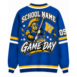 Chaotic Club Custom Mascot Game Day Crest Pocket Cardigan