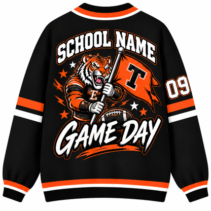 Chaotic Club Custom Mascot Game Day Crest Pocket Cardigan