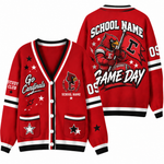 Chaotic Club Custom Mascot Game Day Crest Pocket Cardigan