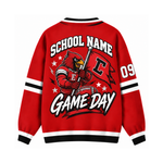 Chaotic Club Custom Mascot Game Day Crest Pocket Cardigan