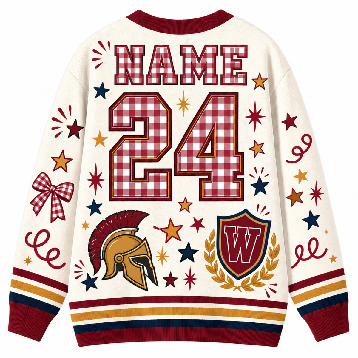 Chaotic Club Custom Mascot Gingham Cardigan