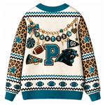 Chaotic Club Custom Mascot Leopard Charm Game Day Cardigan