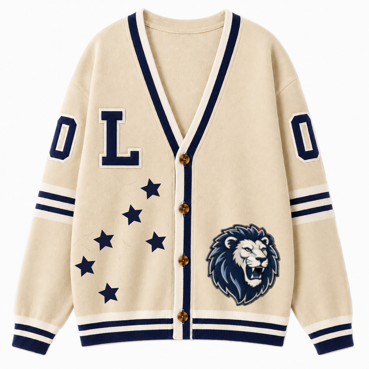 Chaotic Club Custom Mascot Necklace Game Day Cardigan