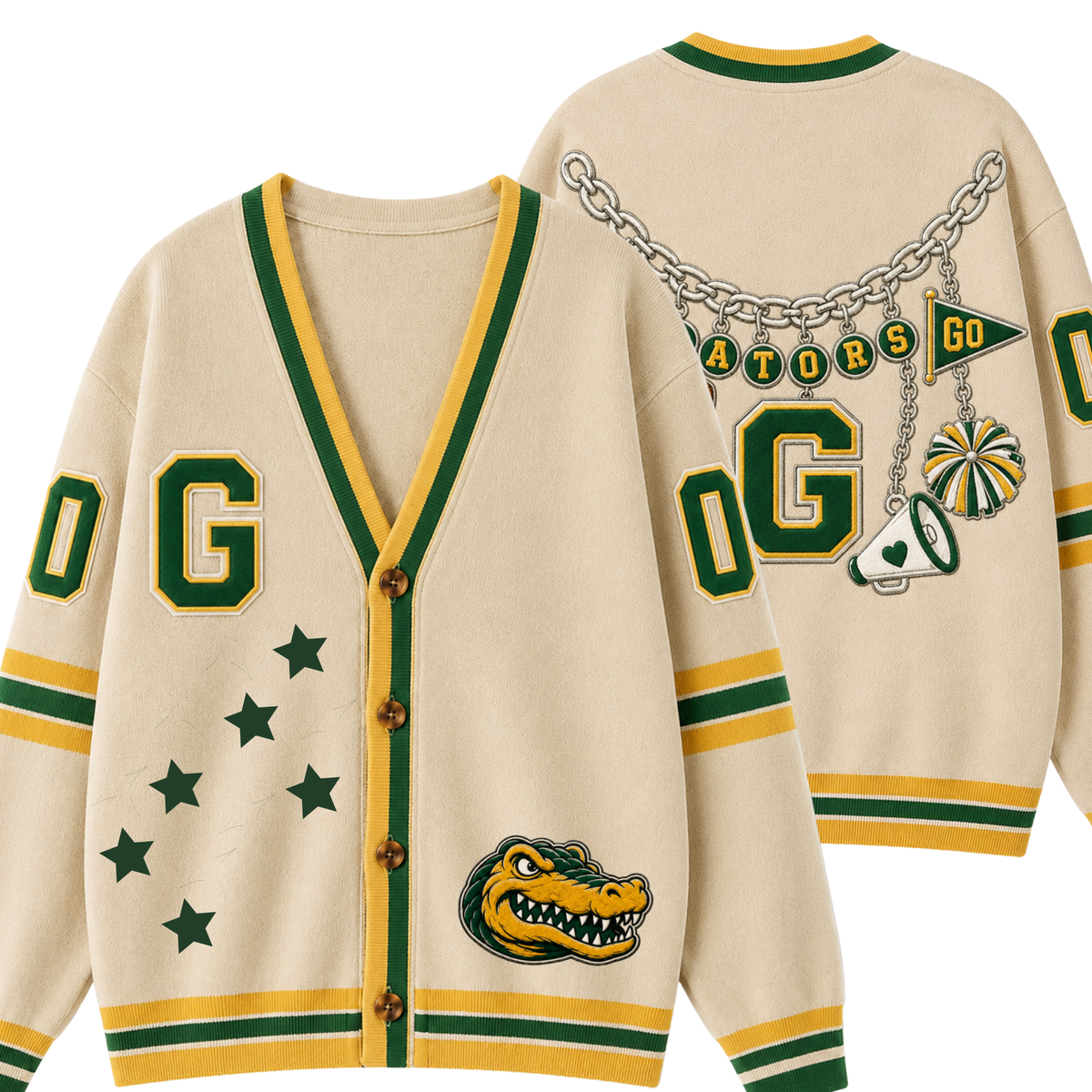 Chaotic Club Custom Mascot Necklace Game Day Cardigan