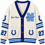 Chaotic Club Custom Mascot Paw Print College Pocket Cardigan