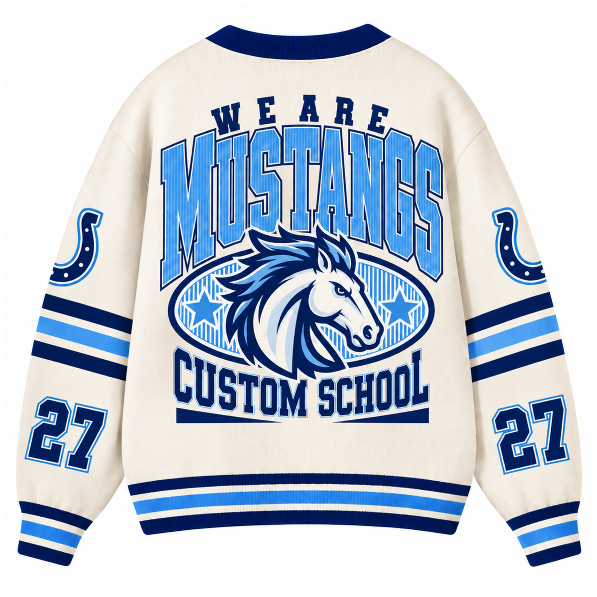 Chaotic Club Custom Mascot Paw Print College Pocket Cardigan