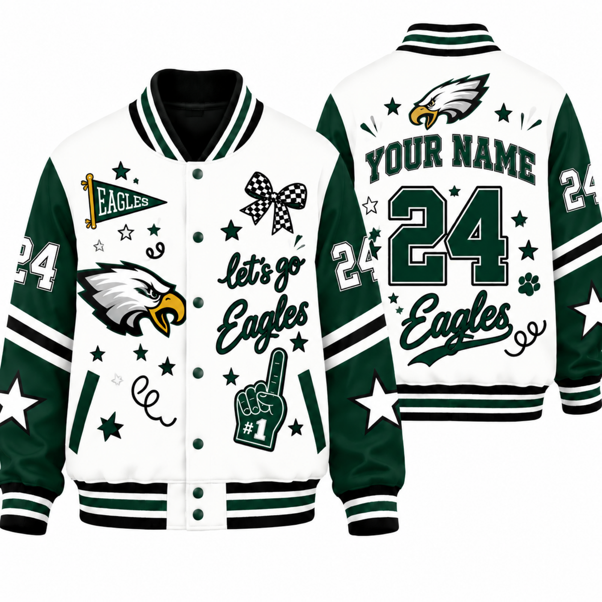 Chaotic Club Custom Mascot Spirit Squad Varsity Jacket