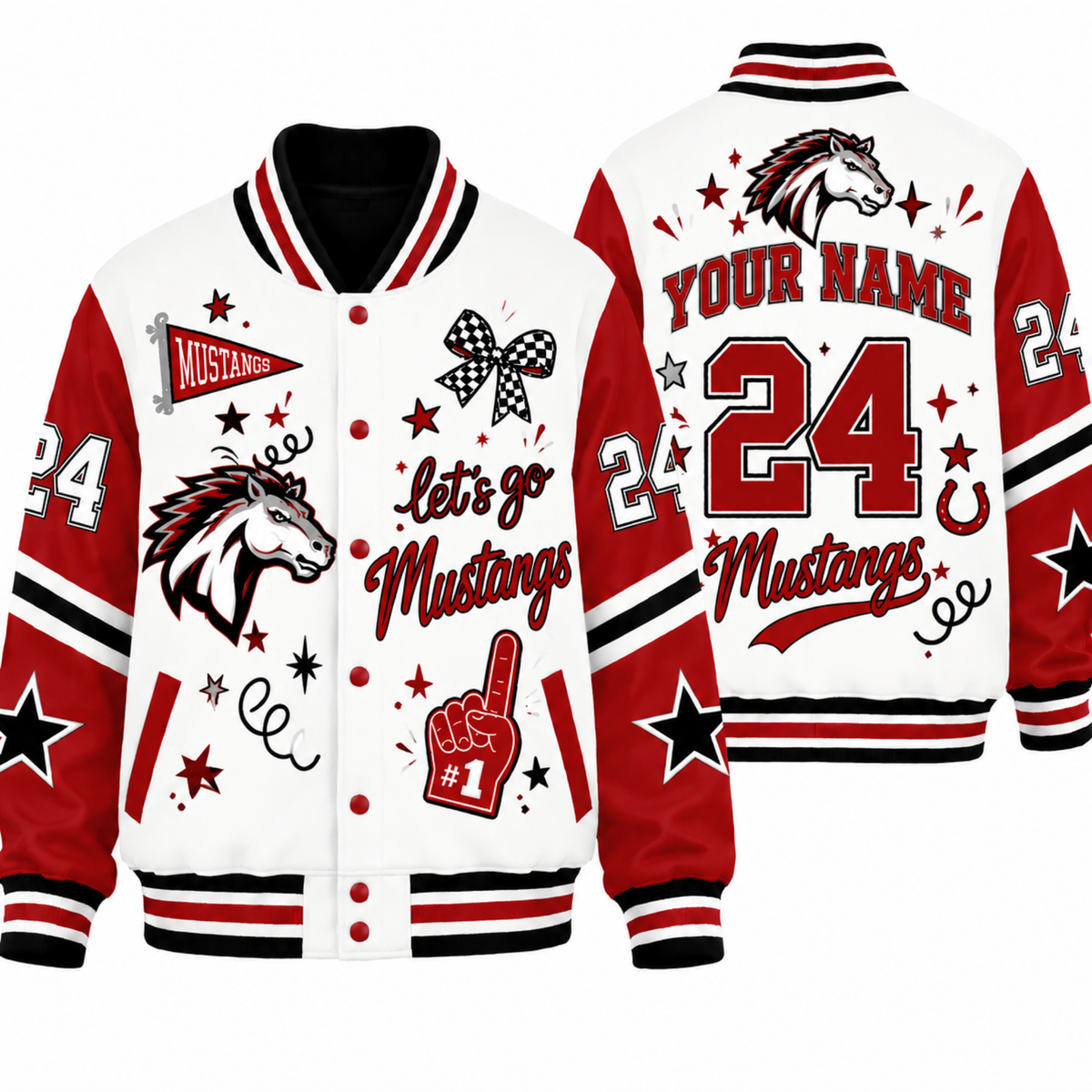 Chaotic Club Custom Mascot Spirit Squad Varsity Jacket