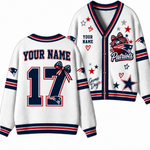 Chaotic Club Custom Mascot Star Bow Game Day Cardigan
