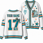 Chaotic Club Custom Mascot Star Bow Game Day Cardigan