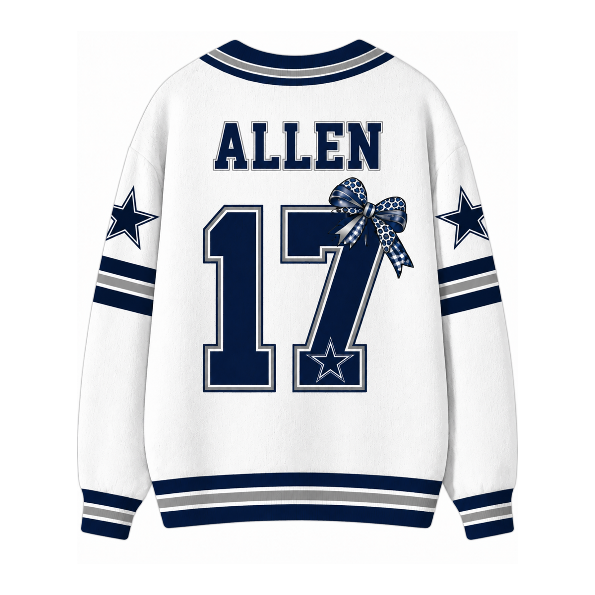 Chaotic Club Custom Mascot Star Bow Game Day Cardigan