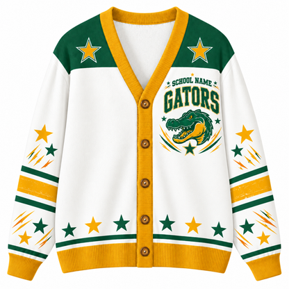 Chaotic Club Custom Mascot Varsity Cardigan