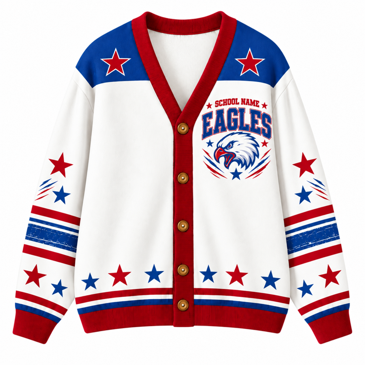 Chaotic Club Custom Mascot Varsity Cardigan