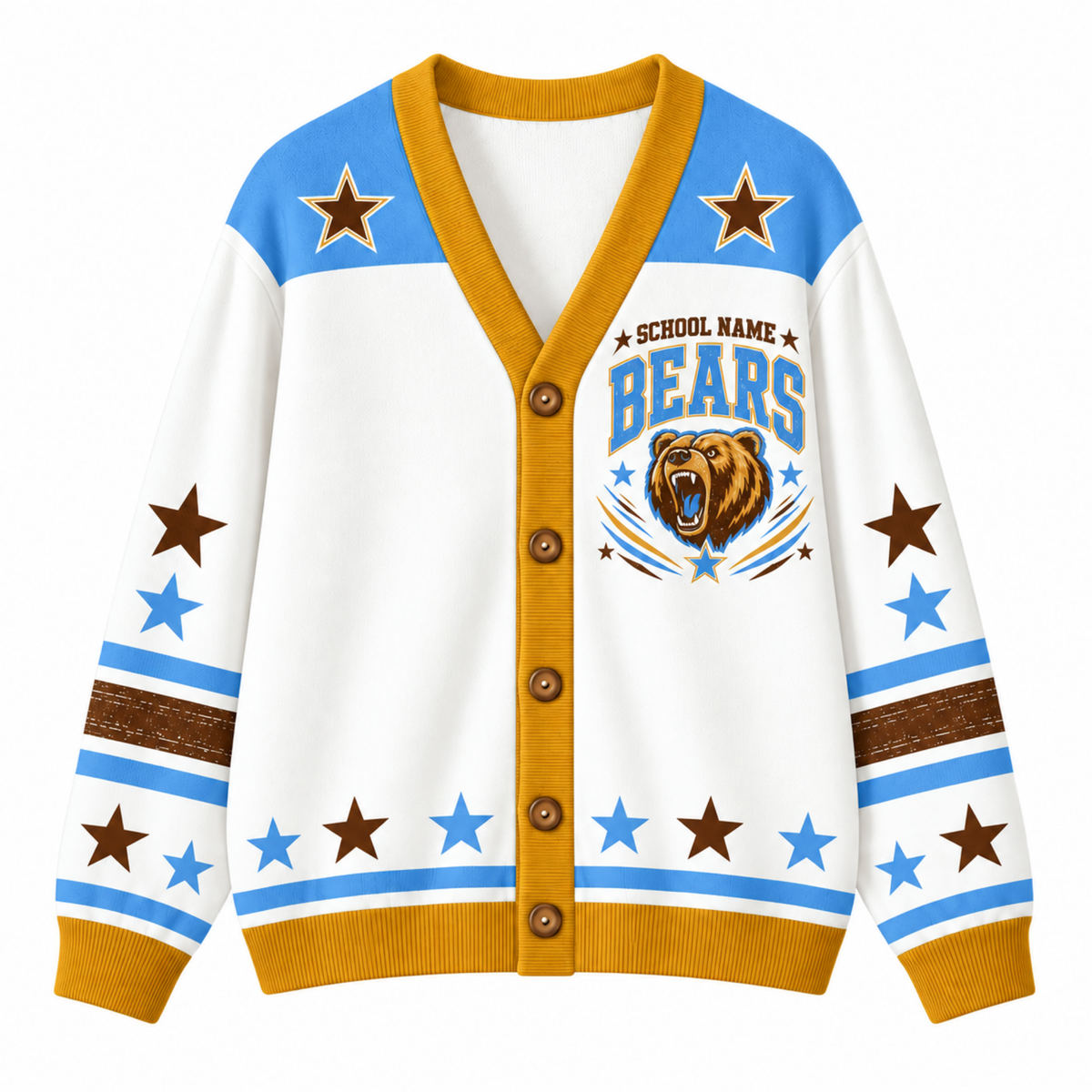 Chaotic Club Custom Mascot Varsity Cardigan