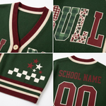 Chaotic Club Custom Mascot Varsity Cheer Game Day Cardigan
