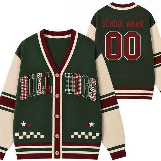 Chaotic Club Custom Mascot Varsity Cheer Game Day Cardigan
