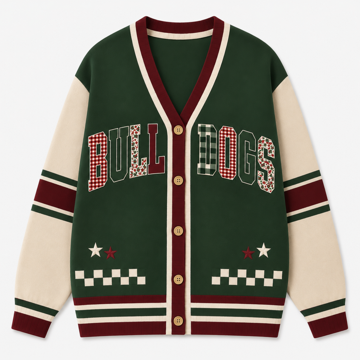 Chaotic Club Custom Mascot Varsity Cheer Game Day Cardigan