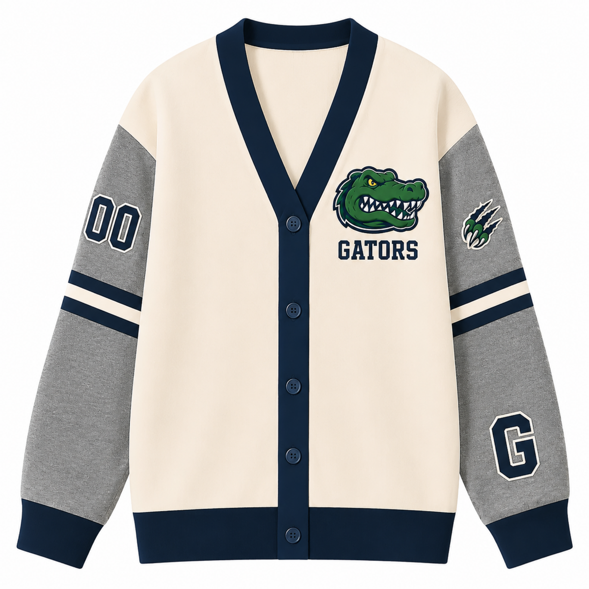 Chaotic Club Custom Mascot Varsity Knit Cardigan