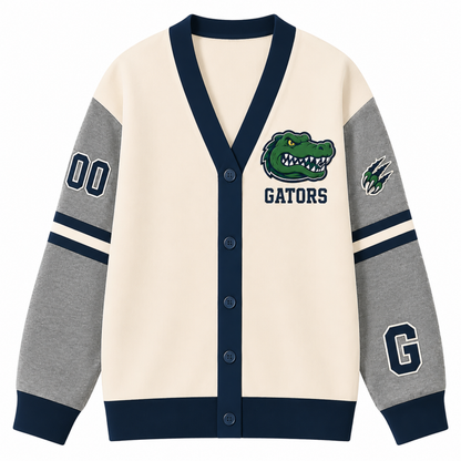 Chaotic Club Custom Mascot Varsity Knit Cardigan