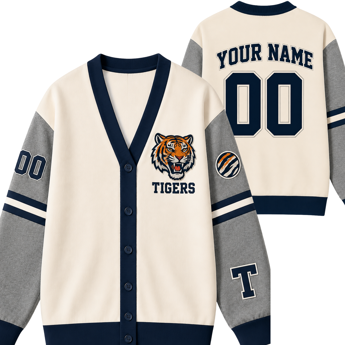 Chaotic Club Custom Mascot Varsity Knit Cardigan