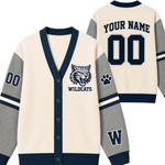 Chaotic Club Custom Mascot Varsity Knit Cardigan