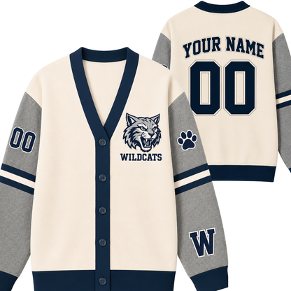 Chaotic Club Custom Mascot Varsity Knit Cardigan