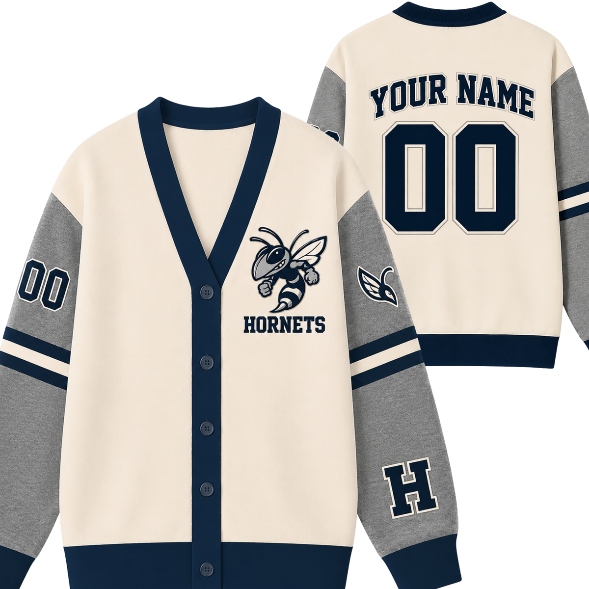 Chaotic Club Custom Mascot Varsity Knit Cardigan
