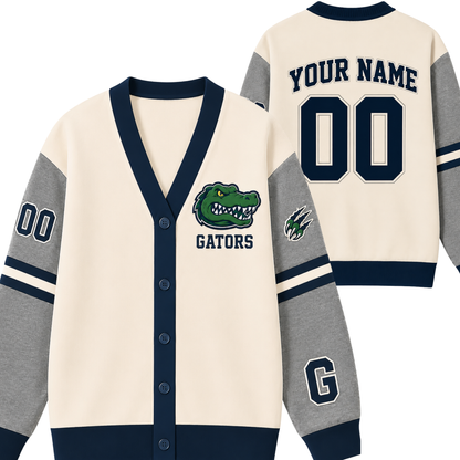 Chaotic Club Custom Mascot Varsity Knit Cardigan