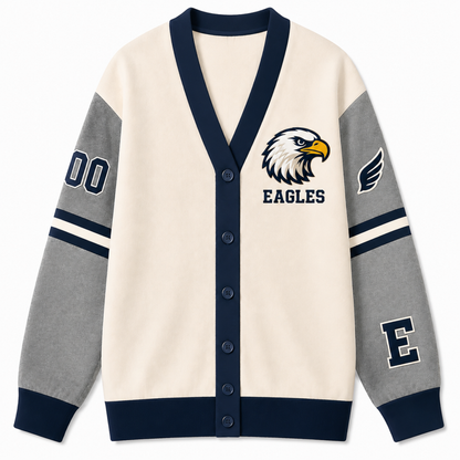 Chaotic Club Custom Mascot Varsity Knit Cardigan