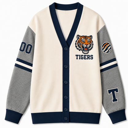 Chaotic Club Custom Mascot Varsity Knit Cardigan