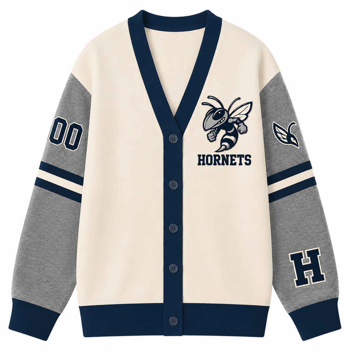 Chaotic Club Custom Mascot Varsity Knit Cardigan