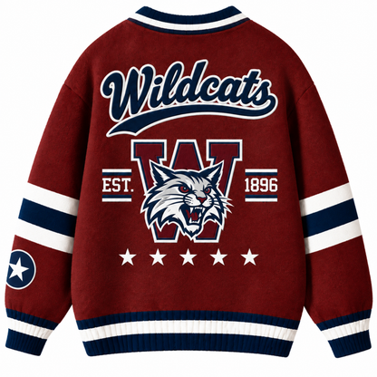 Chaotic Club Custom Mascot Varsity Monogram Pocket Cardigan