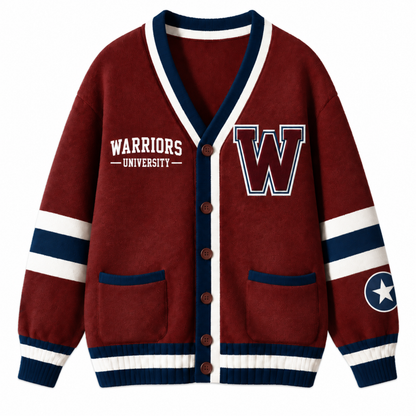 Chaotic Club Custom Mascot Varsity Monogram Pocket Cardigan