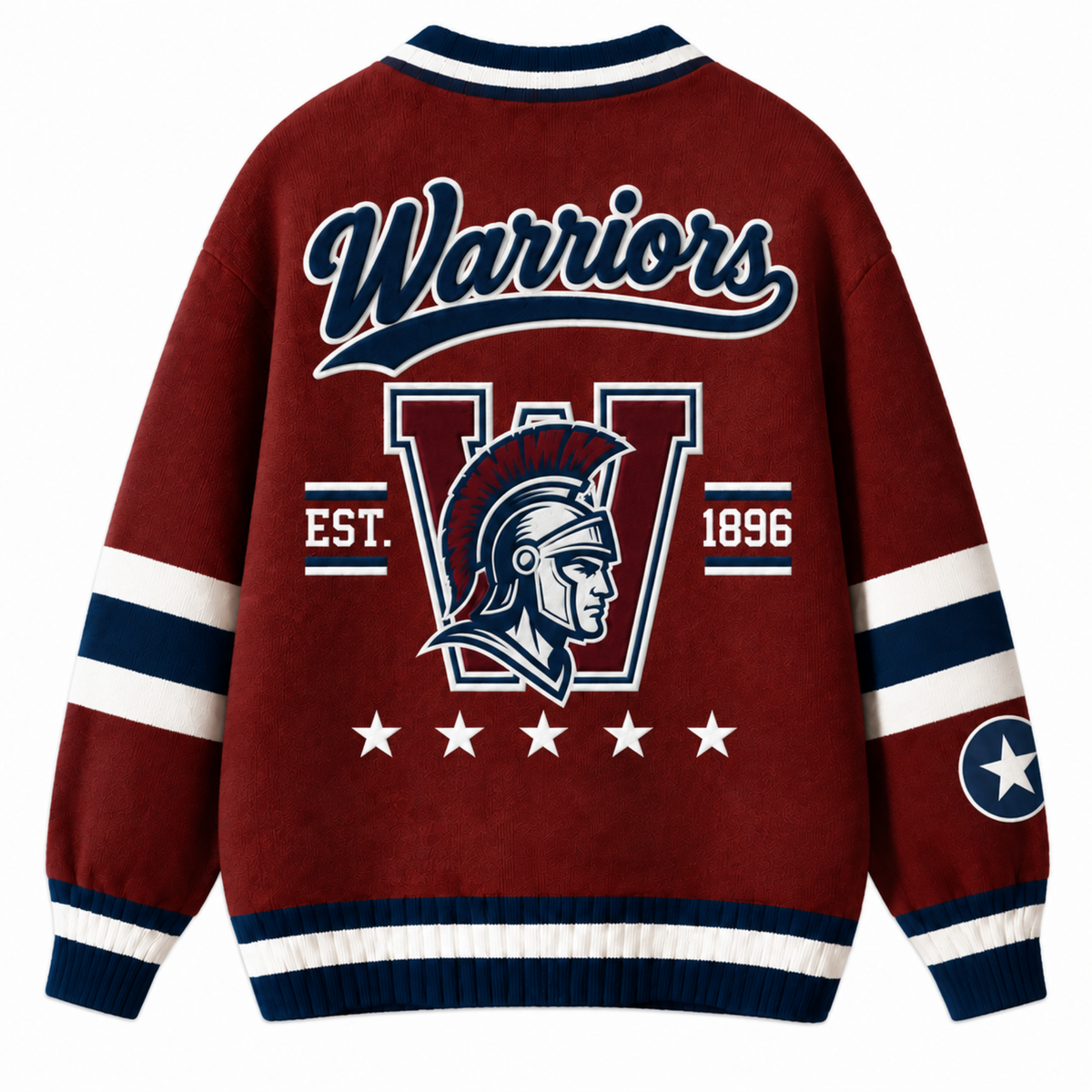 Chaotic Club Custom Mascot Varsity Monogram Pocket Cardigan