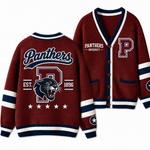 Chaotic Club Custom Mascot Varsity Monogram Pocket Cardigan