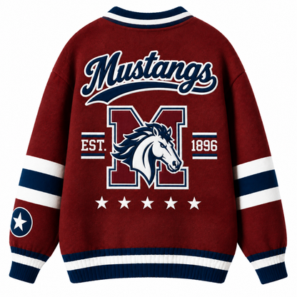 Chaotic Club Custom Mascot Varsity Monogram Pocket Cardigan