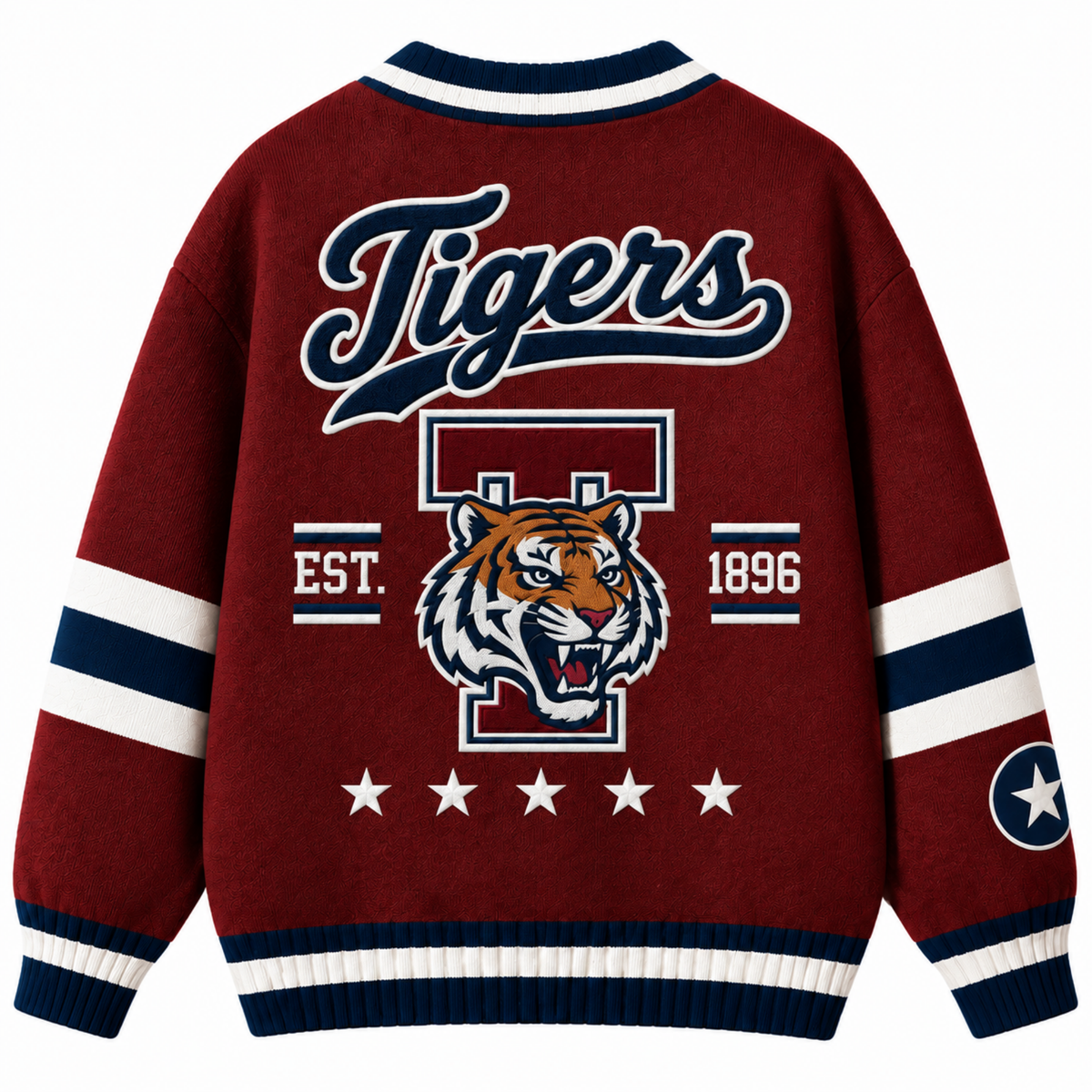Chaotic Club Custom Mascot Varsity Monogram Pocket Cardigan