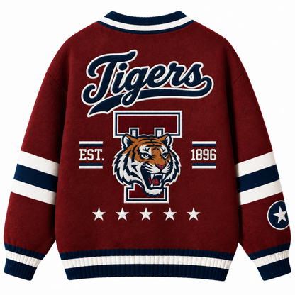 Chaotic Club Custom Mascot Varsity Monogram Pocket Cardigan