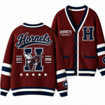 Chaotic Club Custom Mascot Varsity Monogram Pocket Cardigan