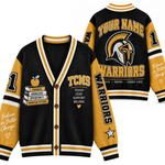 Chaotic Club Custom Mascot Warrior Teacher Varsity Cardigan
