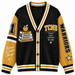 Chaotic Club Custom Mascot Warrior Teacher Varsity Cardigan