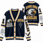 Chaotic Club Custom Mascot Warrior Teacher Varsity Cardigan