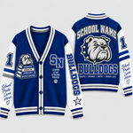 Chaotic Club Custom Mascot Warrior Teacher Varsity Cardigan