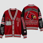 Chaotic Club Custom Mascot Warrior Teacher Varsity Cardigan