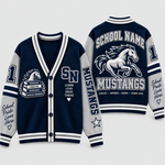 Chaotic Club Custom Mascot Warrior Teacher Varsity Cardigan