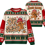 Chaotic Club Custom Oh Snap Gingerbread Man Ugly Sweatshirt