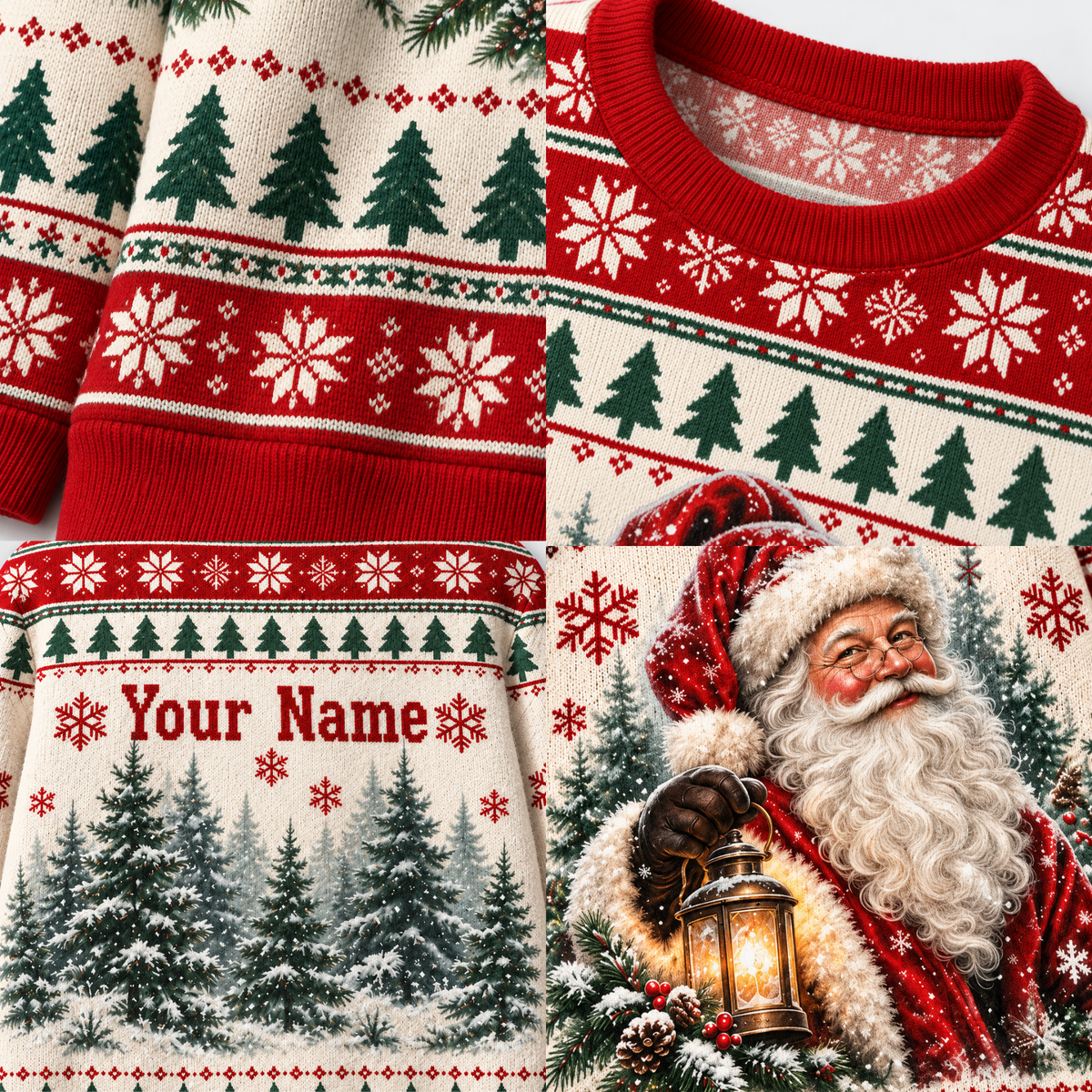 Chaotic Club Custom Santa Lantern Ugly Sweatshirt