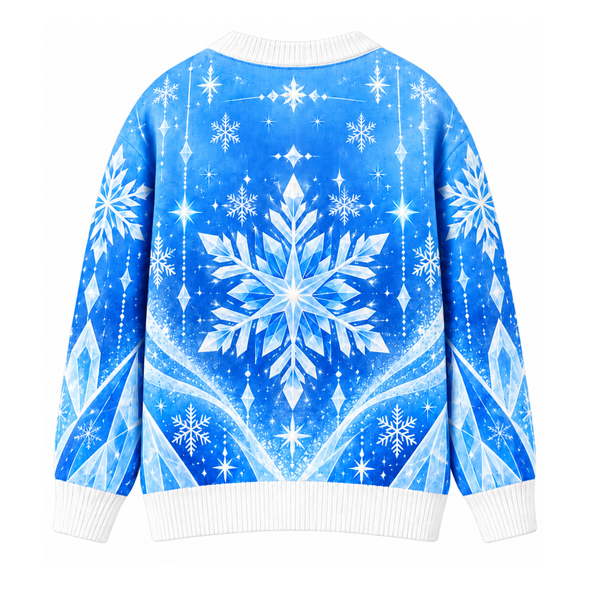 Chaotic Club Custom Snowflake Winter Cardigan