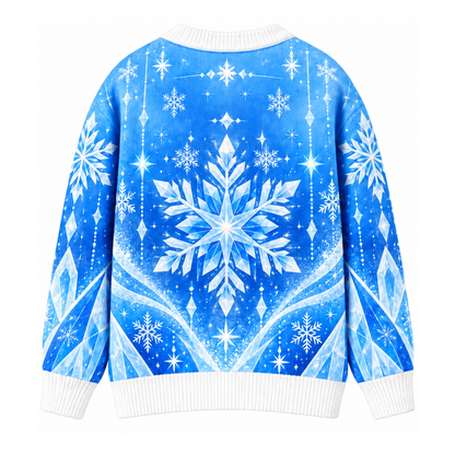 Chaotic Club Custom Snowflake Winter Cardigan